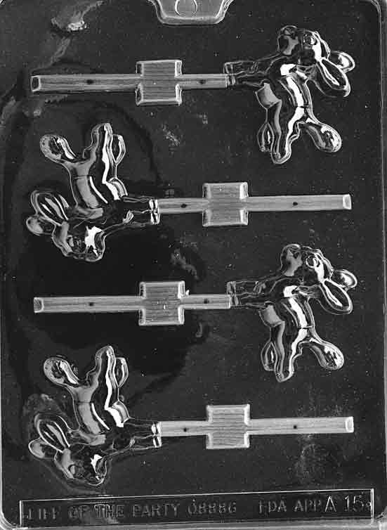 DONKEY LOLLY Animal Sucker Chocolate Candy Mold Craft Supply