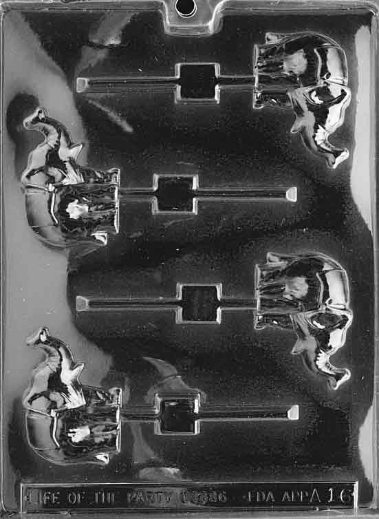 ELEPHANT LOLLY Sucker Chocolate Candy Mold Craft Supply