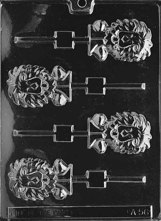 LION LOLLY Animal Sucker Chocolate Candy Mold Craft Supply