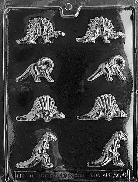 BITE SIZE DINOSAURS Chocolate Candy Mold Craft Supply