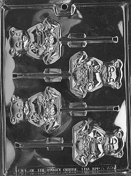 HONEY BEAR LOLLY Animal Sucker Chocolate Candy Mold Craft Supply