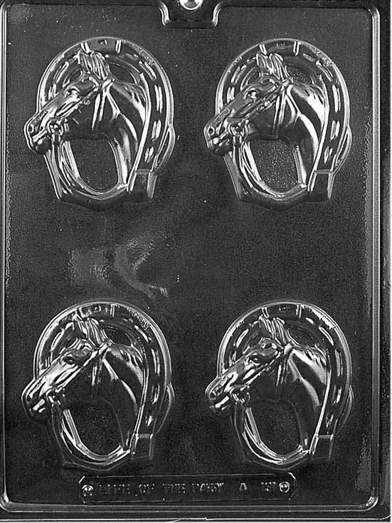 HORSE HEAD and HORSE Shoe Animal Chocolate Candy Mold Craft Supply