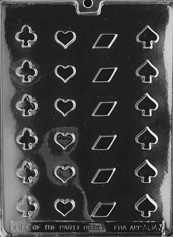 BRIDGE MIX Poker Spades Chocolate Candy Mold LOP-AO043 Craft Supply