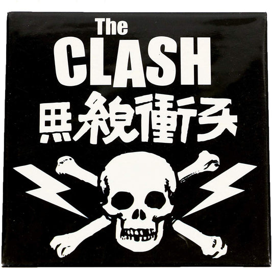 THE CLASH Band Logo Magnet for Refrigerators and Lockers - Skull & Crossbones Rock Band 3x3