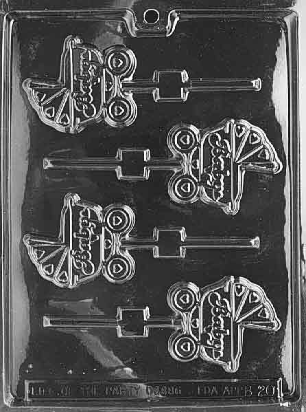 CARRIAGE LOLLY Baby Sucker Chocolate Candy Mold Craft Supply