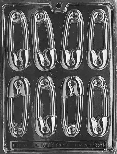 SAFETY PINS Baby Chocolate Candy Mold Craft Supply