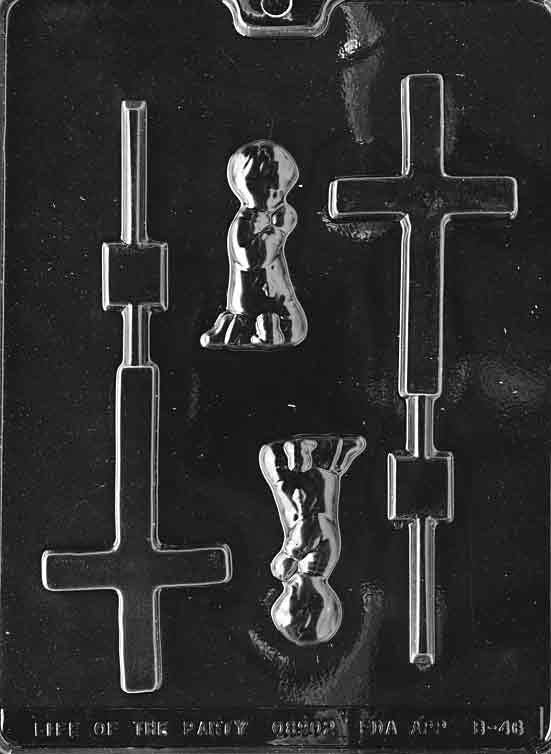 BOY CHRISTENING LOLLY Baby Sucker Chocolate Candy Mold