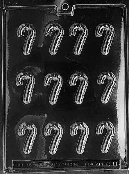 SMALL CANDY CANES Christmas Chocolate Candy Mold Craft Supply