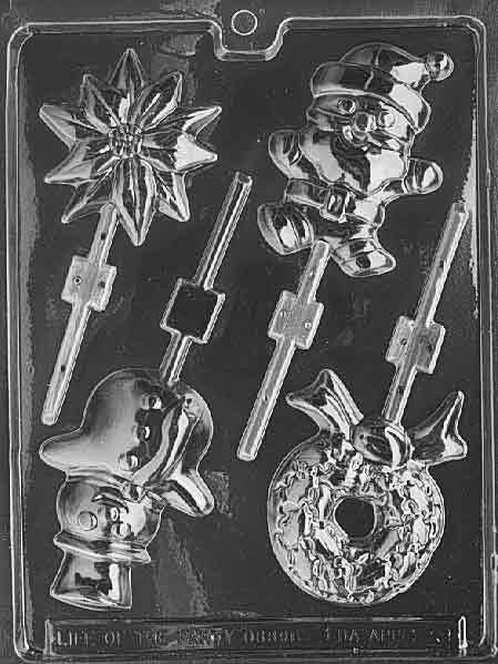 SANTA SNOWMAN WREATH Christmas Chocolate Candy Mold Craft Supply