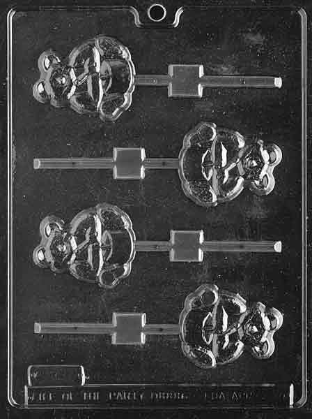 BEAR WITH DRUM Lolly Christmas Sucker Chocolate Candy Mold