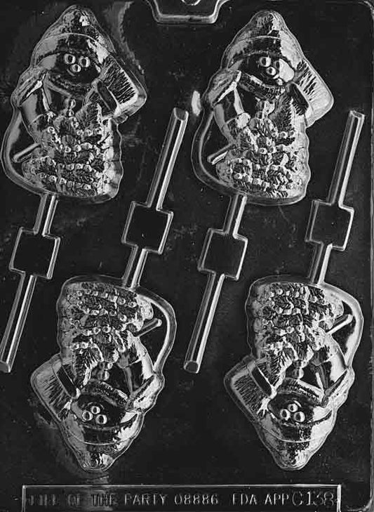 SNOWMAN WITH TREE Lolly Christmas Sucker Chocolate Candy Mold