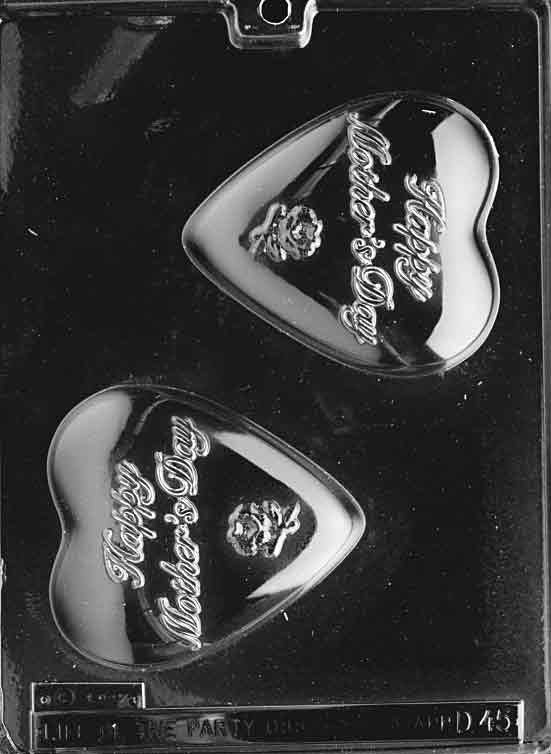 HAPPY MOTHER'S DAY Heart Chocolate Candy Mold Craft Supply