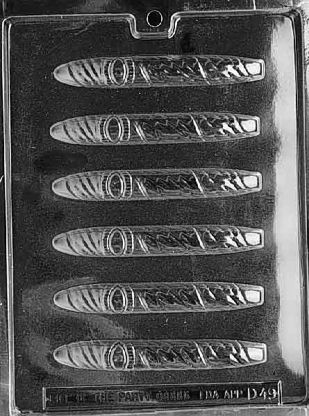 CIGAR WITH BAND Chocolate Candy Mold Craft Supply
