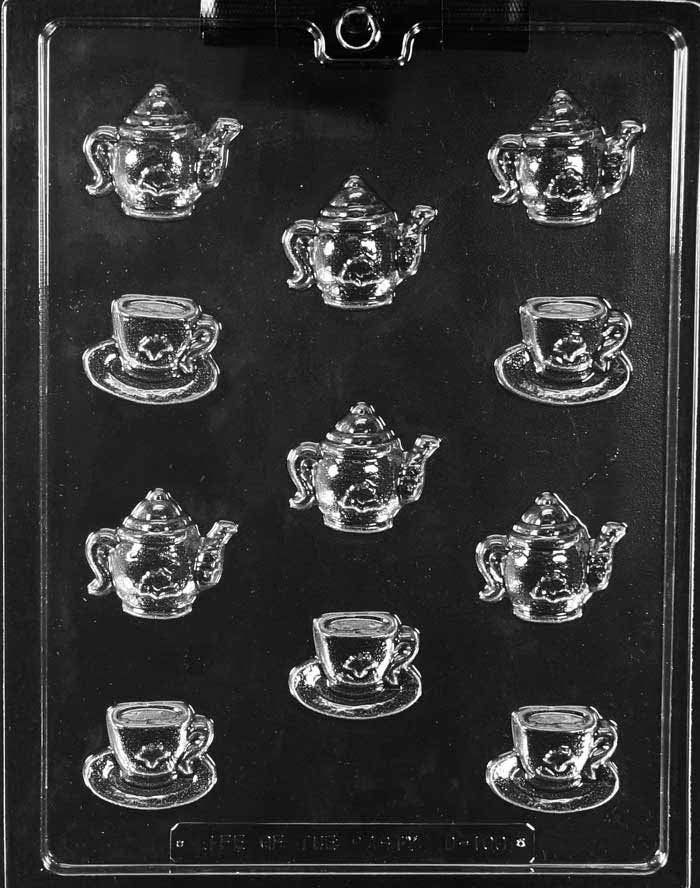 TEA POTS & CUPS Bite Size Chocolate Candy Mold Craft Supply