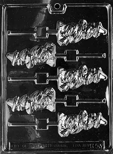 WITCH BROOM LOLLY Halloween Sucker Chocolate Candy Mold