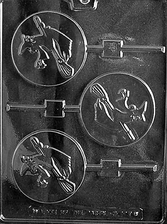 WITCH LOLLY Halloween Sucker Chocolate Candy Mold Craft Supply