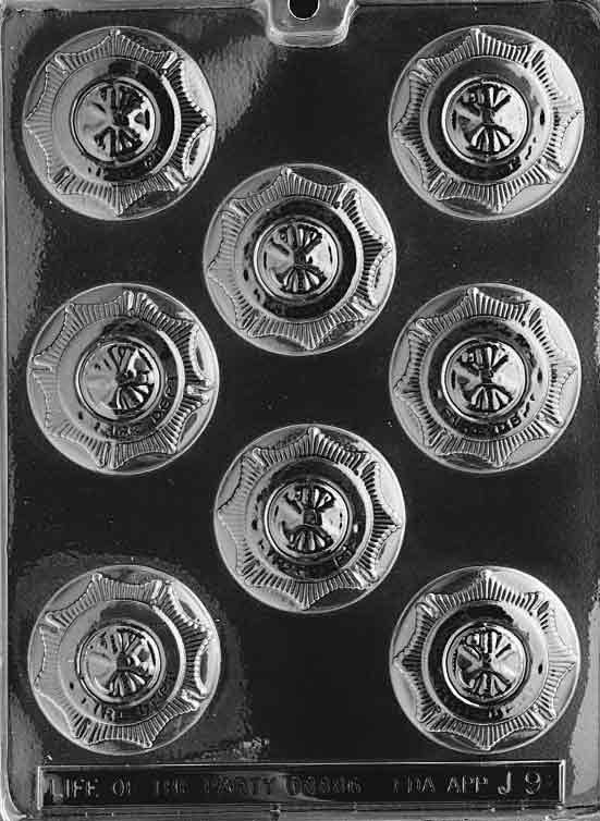 FIREMAN'S BADGE Chocolate Candy Mold