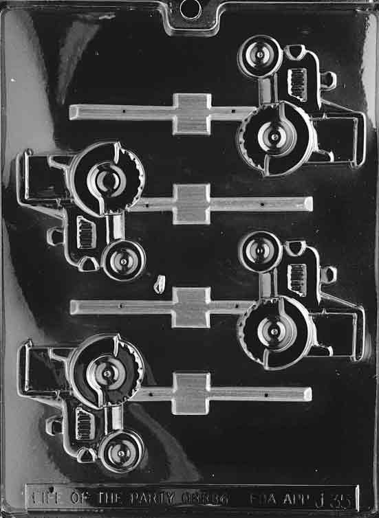 TRACTOR LOLLY Sucker Chocolate Candy Mold Craft Supply