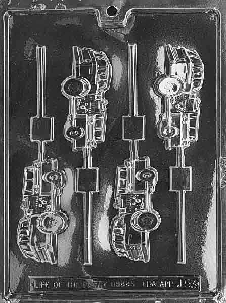 FIRE TRUCK LOLLY Sucker Chocolate Candy Mold