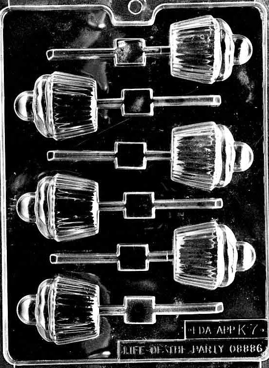 CUPCAKE LOLLY Sucker Chocolate Candy Mold Craft Supply