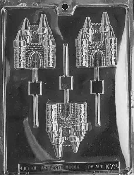 CASTLE LOLLY Sucker Chocolate Candy Mold Craft Supply