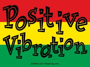 POSITIVE VIBRATIONS Reggae & Rasta Sticker Decal - Jamaican Craft Supply