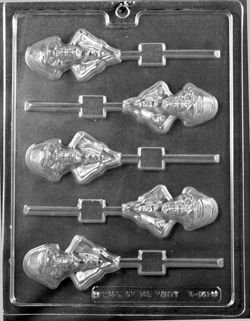 DETAILED PIRATE LOLLY Sucker Chocolate Candy Mold Craft Supply