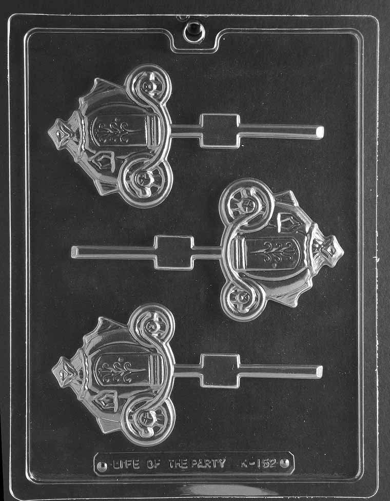 PUMPKIN COACH LOLLY Sucker Chocolate Candy Mold Craft Supply