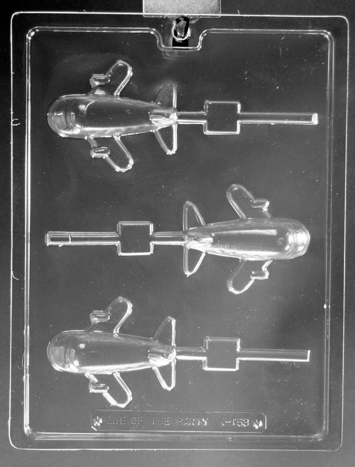 AIRPLANE LOLLY Sucker Chocolate Candy Mold Craft Supply