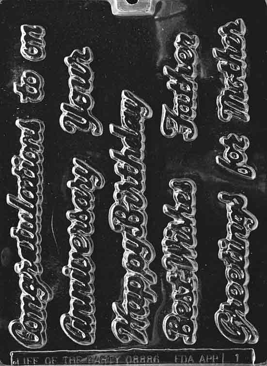 SALUTATIONS Chocolate Candy Mold Craft Supply