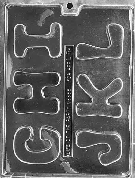 LETTERS - G, H, I, J, K, L Chocolate Candy Mold Craft Supply