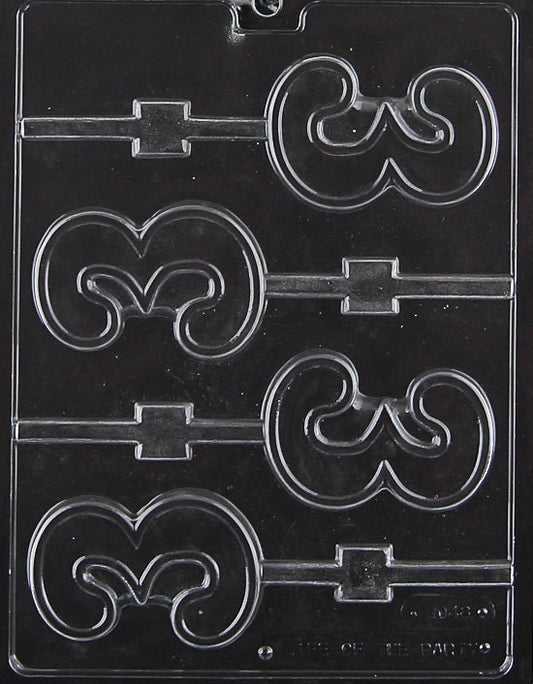 LOLLY #3 Number 3 Sucker Chocolate Candy Mold Craft Supply