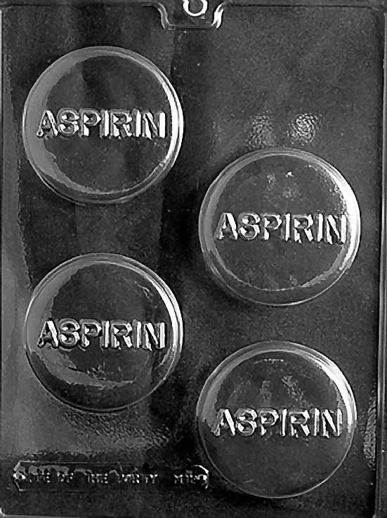 ASPIRIN PILL Chocolate Candy Mold Craft Supply