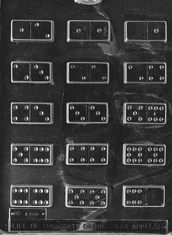 DOMINOES Chocolate Candy Mold Craft Supply