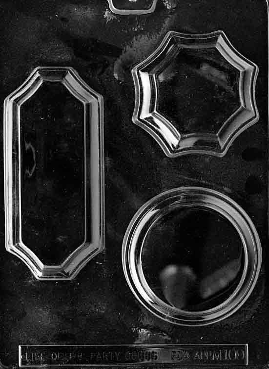 BASES ROUND RECTANGLE Chocolate Candy Mold Craft Supply