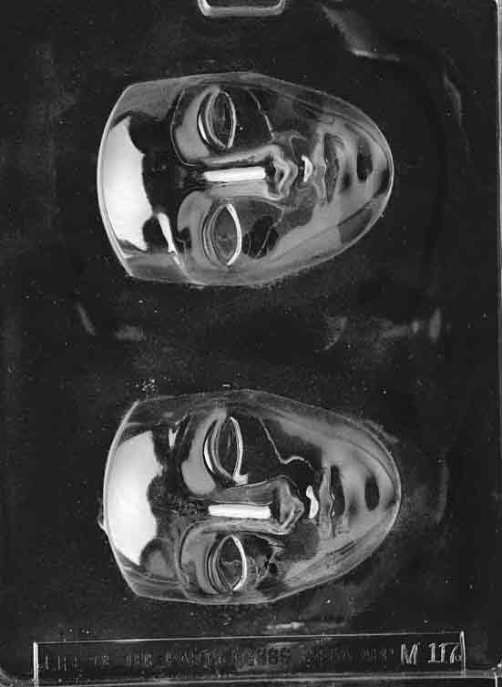 FACE MASK Chocolate Candy Mold - Drama Play Craft Supply