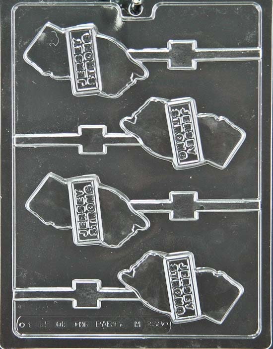 JERSEY STRONG LOLLY Sucker Chocolate Candy Mold Craft Supply