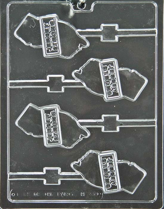 JERSEY STRONG LOLLY Sucker Chocolate Candy Mold Craft Supply