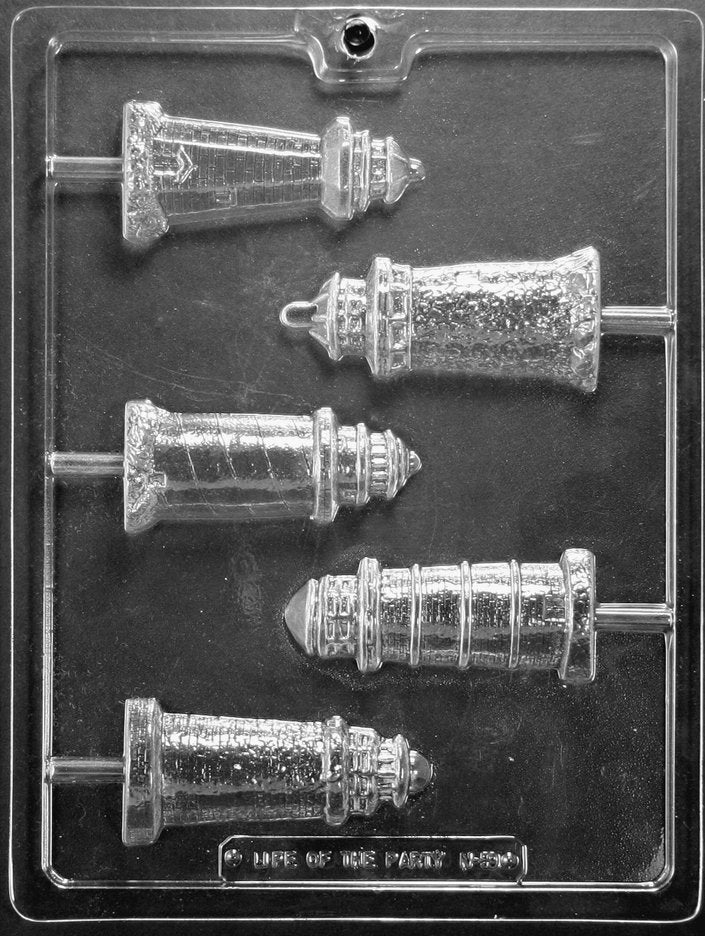 LIGHTHOUSE ASSORTMENT LOLLY Sucker Chocolate Candy Mold