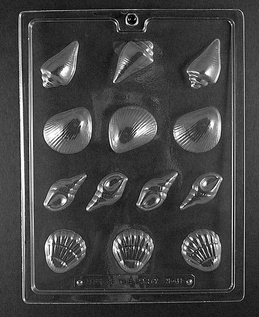 SEA SHELL ASSORTMENT Chocolate Candy Mold Craft Supply