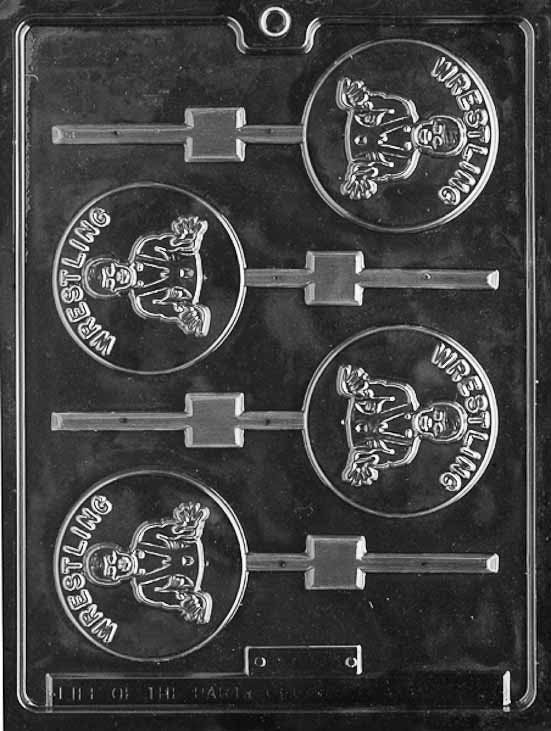 WRESTLER Lolly Sucker Chocolate Candy Mold Craft Supply