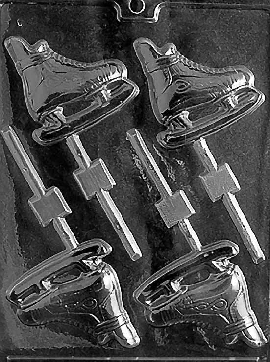 ICE SKATES LOLLY Sucker Chocolate Candy Mold Craft Supply