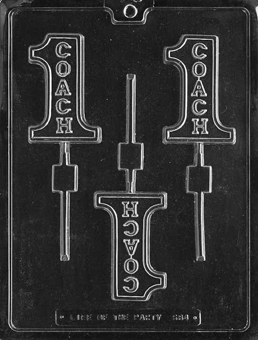 COACH LOLLY Sucker Chocolate Candy Mold Craft Supply