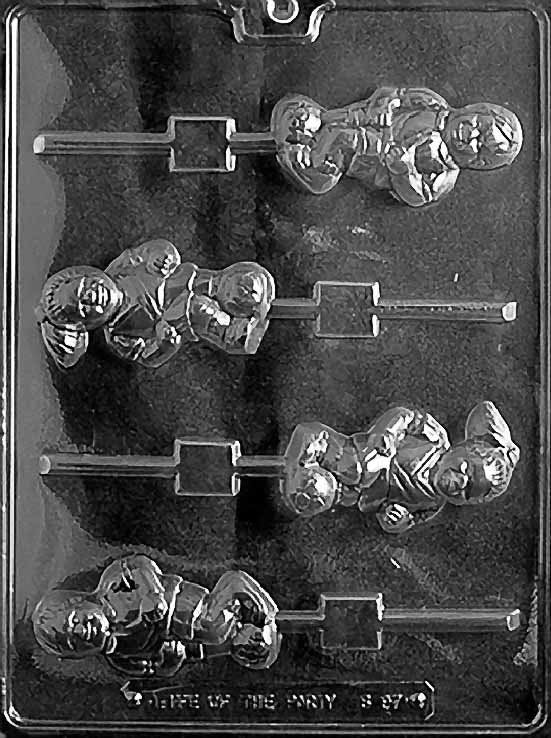 SOCCER GIRL BOY Lolly Sucker Chocolate Candy Mold