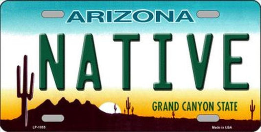 ARIZONA NATIVE State Background Metal License Plate