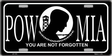POW-MIA You Are Not Forgotten Metal License Plate Craft Supply
