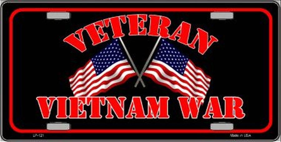 VIETNAM WAR VETERAN Metal License Plate Craft Supply