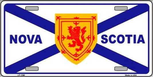 NOVA SCOTIA FLAG Small Star Metal License Plate Craft Supply
