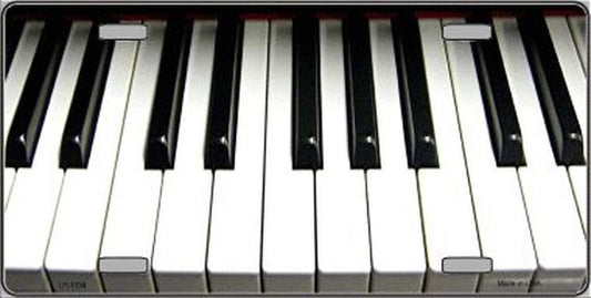 PIANO KEYBOARD KEYS Metal License Plate