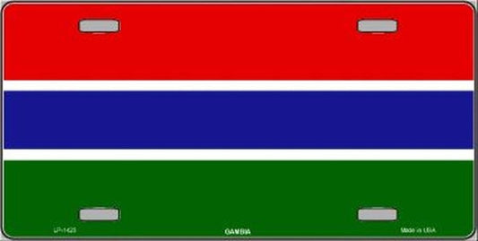 GAMBIA FLAG Metal License Plate Craft Supply